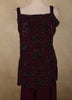 Maroon Beaded Embroidery Georgette Palazzo Suit