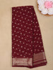 Maroon Butta Design Chiffon Saree