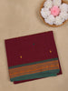 Maroon Butta Design Cotton Saree