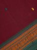 Maroon Butta Design Cotton Saree