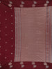 Maroon Butta Design Semi Banarasi Saree