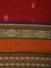 Maroon Butta Motifs Designed Cotton Saree With Contrast Woven Border