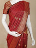 Maroon Butta Woven Design Art Silk Saree with Gold Zari Border