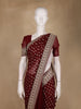 Maroon Butta Woven Design Banarasi Silk Saree