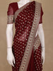 Maroon Butta Woven Design Banarasi Silk Saree
