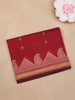 Maroon Butta Woven Design Cotton Saree with Zari Border