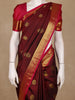 Maroon Butta Woven Design Pure Kanchipuram Silk Saree