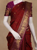 Maroon Butta Woven Design Pure Kanchipuram Silk Saree