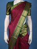 Maroon Butta Woven Design Pure Kanchipuram Silk Saree