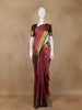 Maroon Butta Woven Design Pure Kanchipuram Silk Saree