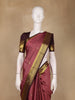 Maroon Butta Woven Design Pure Kanchipuram Silk Saree