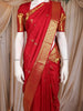 Maroon Butta Woven Design Pure Kanchipuram Silk Saree with Zari Woven Border