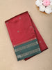Maroon Butta Woven Design Soft Silk Fancy Wear Saree with Contrast Zari Border