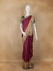 Maroon Butta Woven Tissue Saree With Contrast Blouse