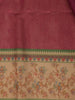 Maroon Butta Woven Tissue Saree With Contrast Blouse