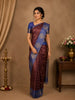 Maroon Checked Design Semi Tussar Saree