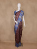 Maroon Checked Design Semi Tussar Saree
