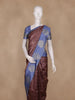 Maroon Checked Design Semi Tussar Saree