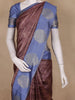 Maroon Checked Design Semi Tussar Saree