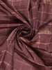 Maroon Checked Design Semi Tussar Saree