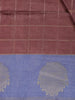 Maroon Checked Design Semi Tussar Saree
