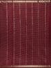 Maroon Checked Woven Pure Kanchipuram Silk Saree with Zari Border