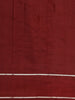 Maroon Checked Zari Woven Design Kanchipuram Silk Saree with Silver Zari Border