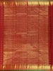 Maroon Checks Woven Pure Kanchipuram Silk Saree with Zari Border