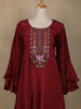 Maroon Embellished Design Crepe Palazzo Salwar Suit