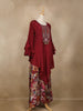 Maroon Embellished Design Crepe Palazzo Salwar Suit