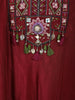 Maroon Embellished Design Crepe Palazzo Salwar Suit