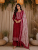 Maroon Embroidered Design Cotton Anarkali Salwar Suit