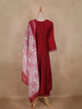 Maroon Embroidered Design Cotton Anarkali Salwar Suit