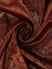 Maroon Floral And Peacock Motif Woven Pure Kanchipuram Silk Saree with Zari Border