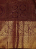 Maroon Floral And Peacock Motif Woven Pure Kanchipuram Silk Saree with Zari Border