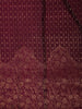 Maroon Floral And Stripes Woven Pure Kanchipuram Silk Saree With Zari Border