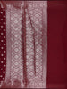 Maroon Floral Butta Art Silk Saree