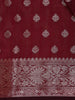 Maroon Floral Butta Art Silk Saree
