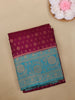 Maroon Floral Butta Design Georgette Saree With Contrast Border