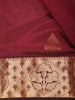 Maroon Floral Butta Woven Design Kanchipuram Silk Saree with Zari Border
