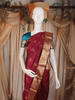 Maroon Floral Butta Woven Design Kanchipuram Silk Saree with Zari Border