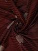 Maroon Floral Butta Woven Design Semi Banarasi Saree with Zari Border