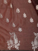 Maroon Floral Butta Woven Design Soft Tissue Saree