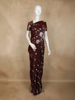 Maroon Floral Butta Woven Design Soft Tissue Saree