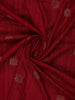 Maroon Floral Butta Woven Semi Banarasi Silk Saree