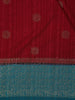 Maroon Floral Butta Woven Semi Banarasi Silk Saree