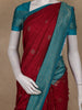 Maroon Floral Butta Woven Semi Banarasi Silk Saree