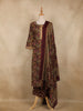 Maroon Floral Design Cotton Salwar Suit