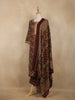 Maroon Floral Design Cotton Salwar Suit