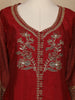 Maroon Floral Design Crepe Palazzo Salwar Suit